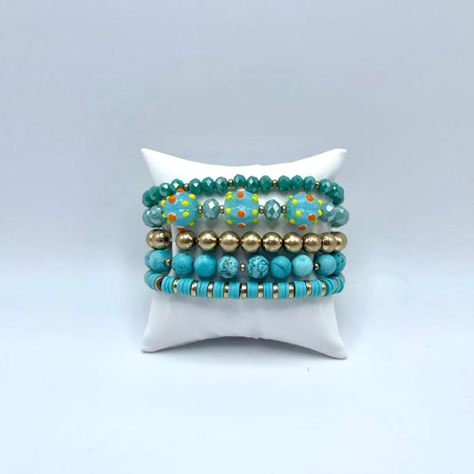 Aquamarine Beads Bracelet